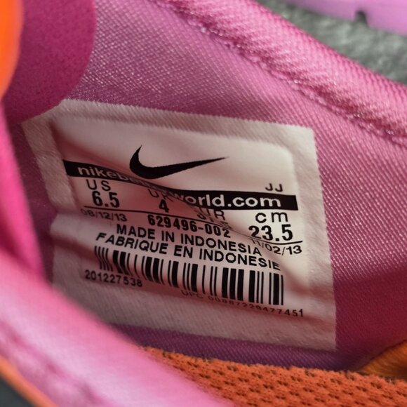 Womens Nike Free 5.0 TR Athletic Shoes Black Pink Orange Woven Mesh Size 6.5 - Picture 2 of 8